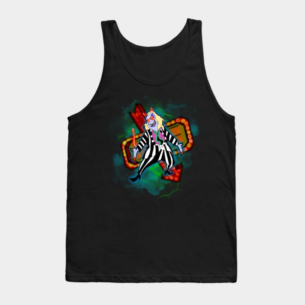 Neon BeetleJuice Animated Version Tank Top by RiotEarp